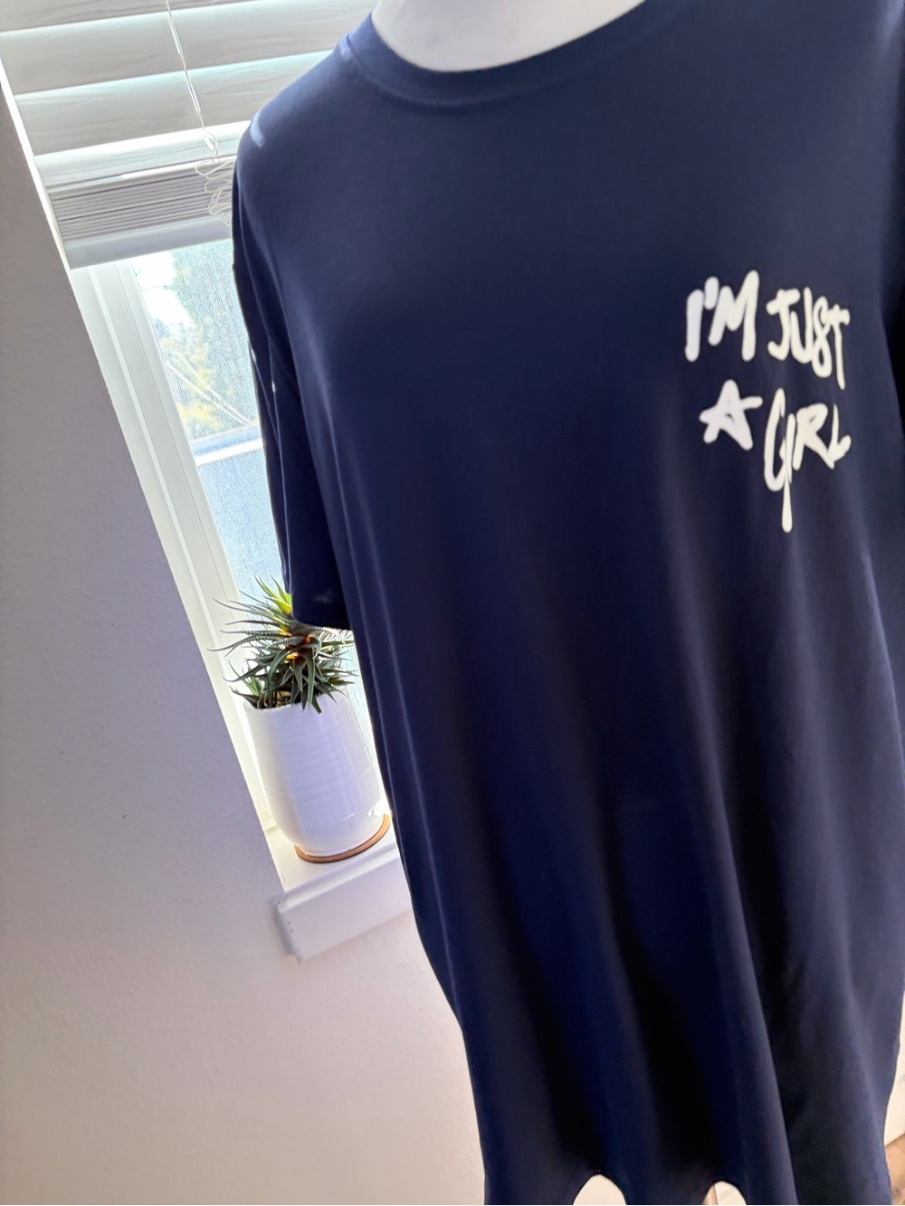Source Unknown Navy Blue Tee with White Graphic